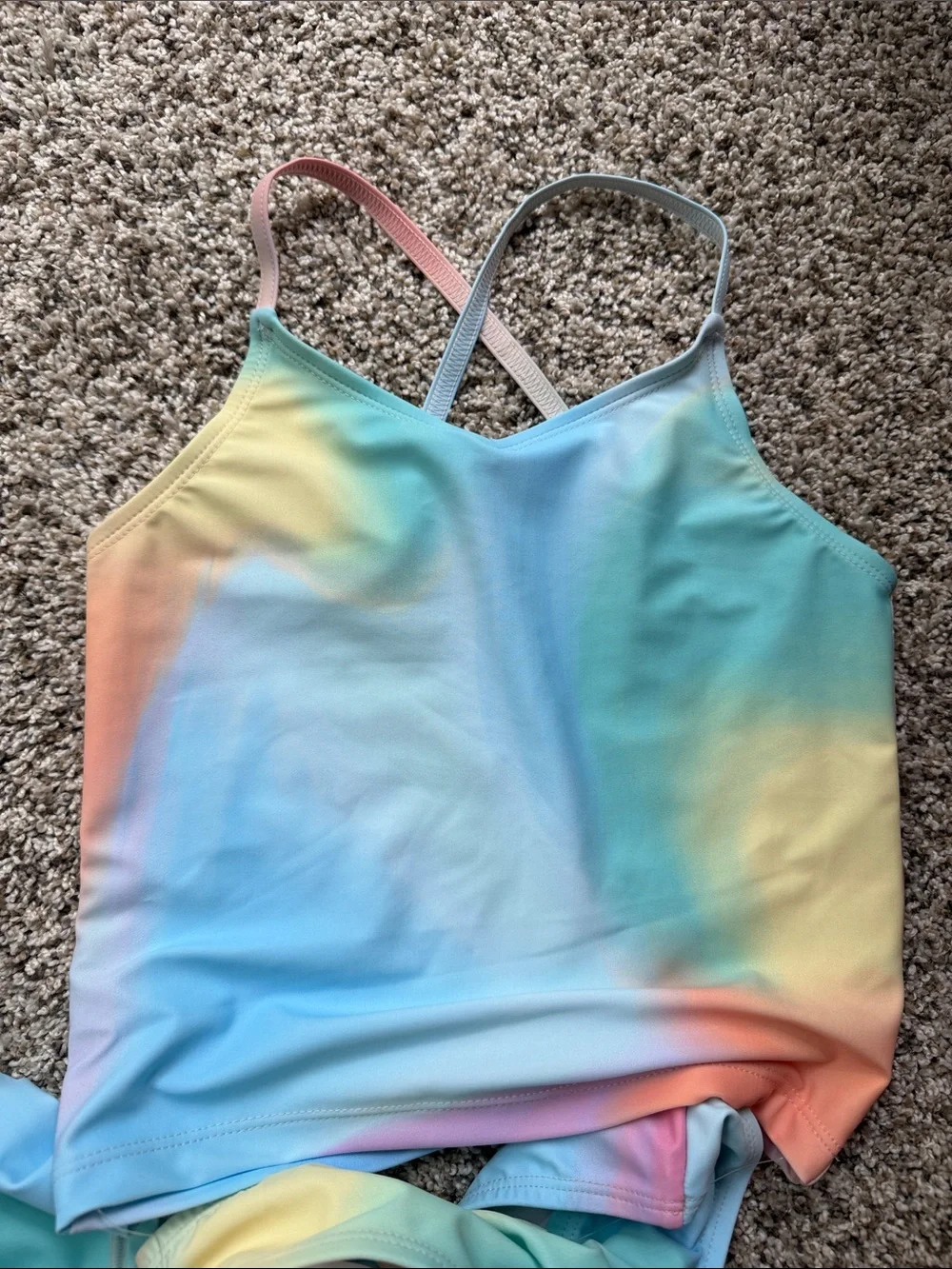 NWT Children's Place girls tie dye Long Sleeve Rash Guard, tankini, bikini